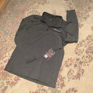 SPYDER Active Ware Proweb 1/4 Zip Pullover Grey Mens Large NWT